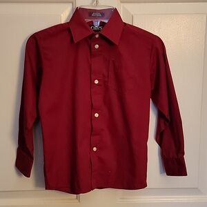 Chaps, boys size 6 maroon, buttondown shirt.